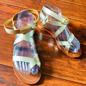 TORY BURCH DRESSY🔥Gold Strappy Sandals🌟🌟